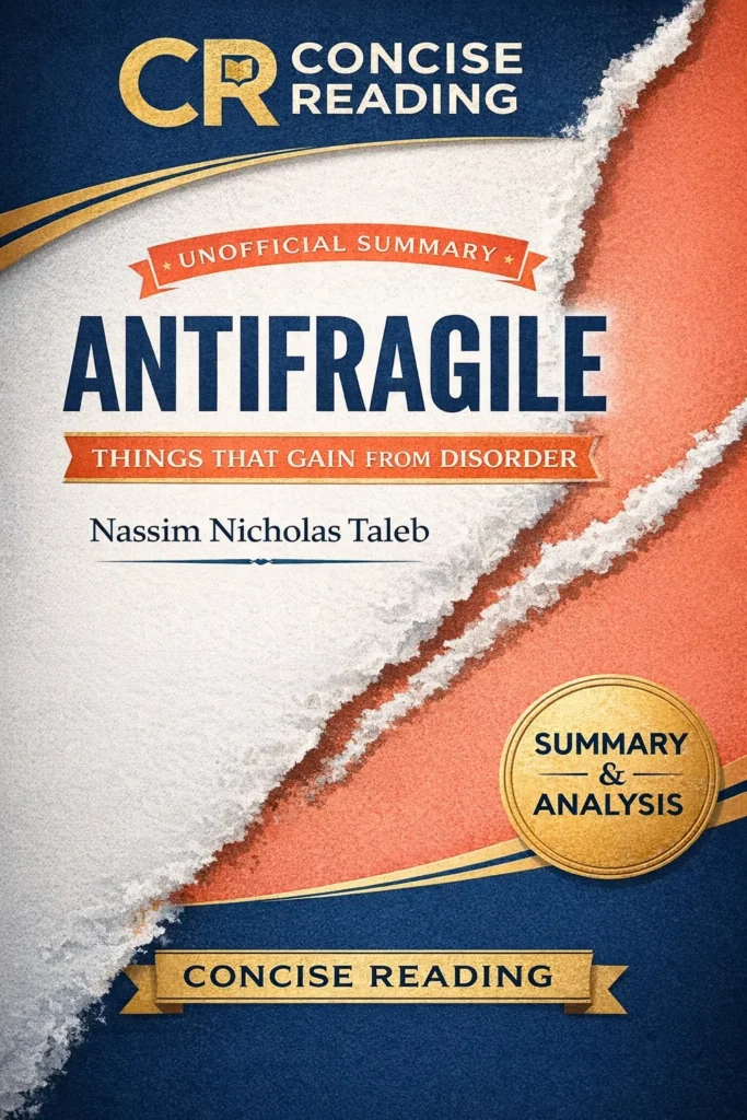 Antifragile book cover by Nassim Nicholas Taleb with free PDF summary download