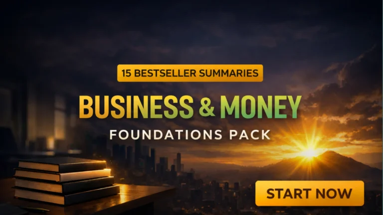 Stack of business and money books with financial growth symbols representing wealth mindset and financial education