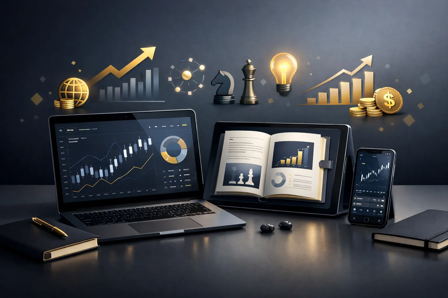 Digital business and finance learning with book summaries