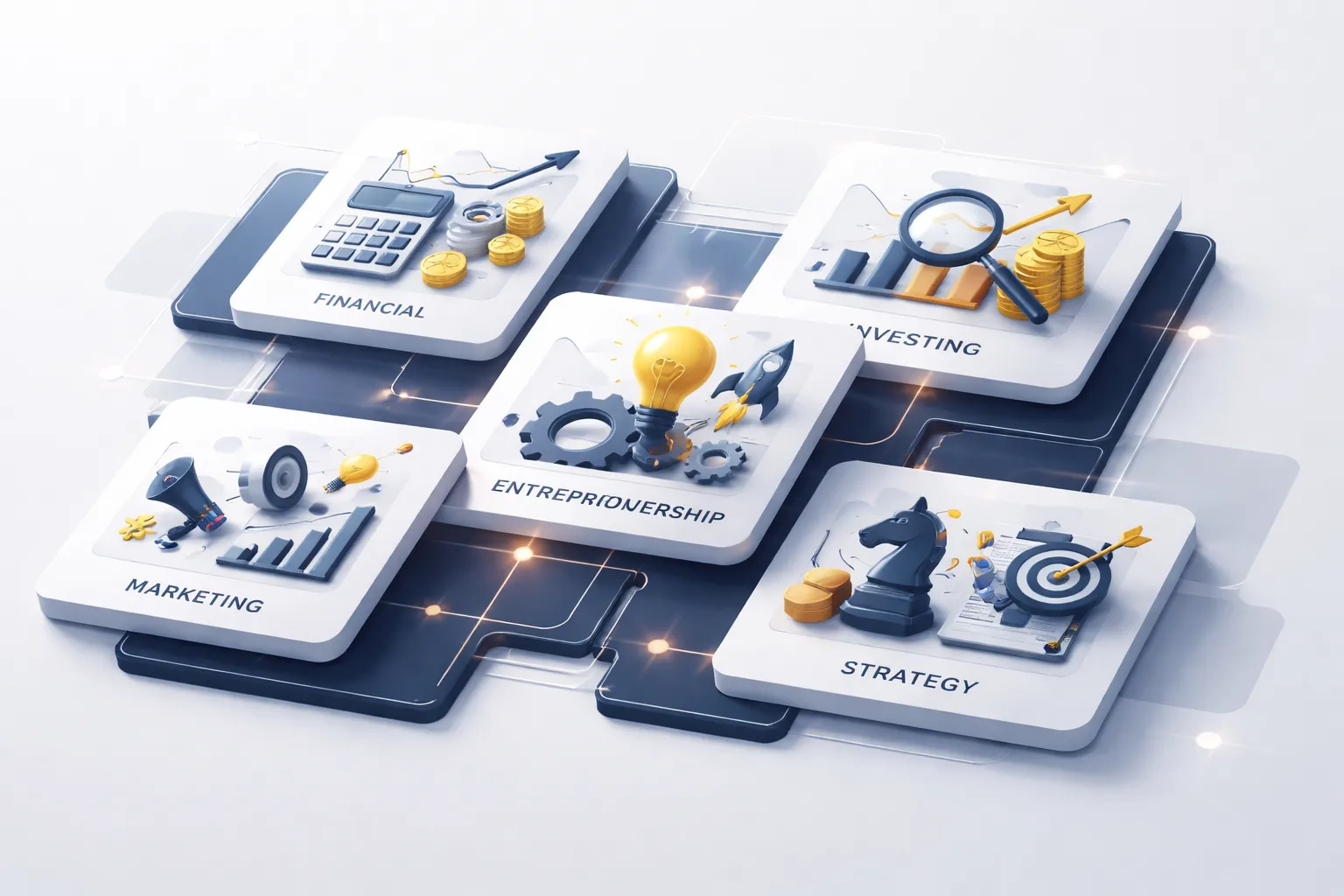 Business and money book summaries organized by category