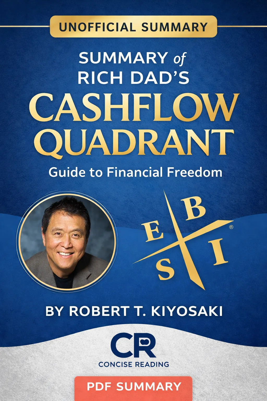 Cashflow Quadrant book cover by Robert Kiyosaki summary PDF free download Concise Reading