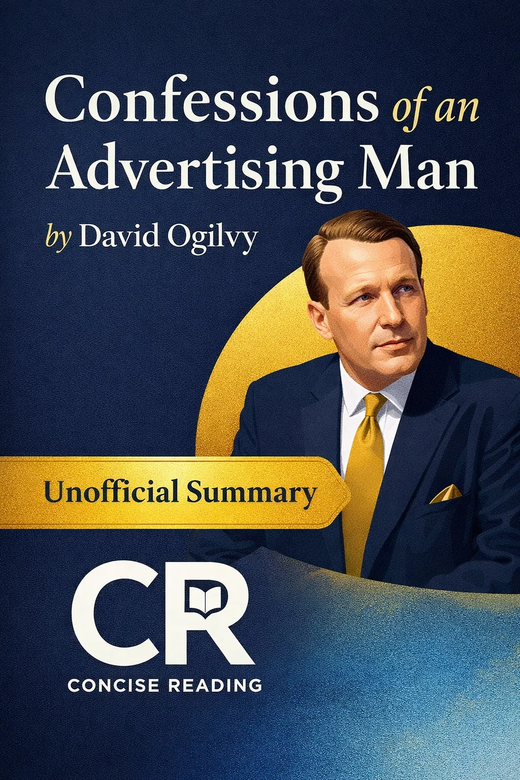 Confessions of an Advertising Man book cover by David Ogilvy – free business and advertising summary PDF by Concise Reading