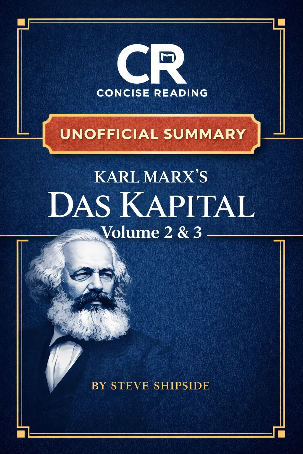 Das Kapital Vol 2 and 3 book cover with free PDF summary by Concise Reading explaining capitalism profit and economic cycles