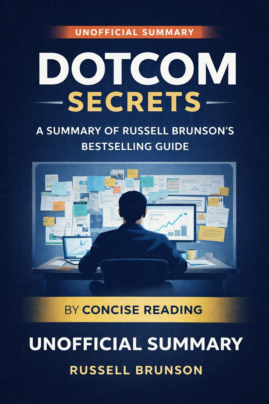 DotCom Secrets book cover PDF summary free by Russell Brunson sales funnel guide