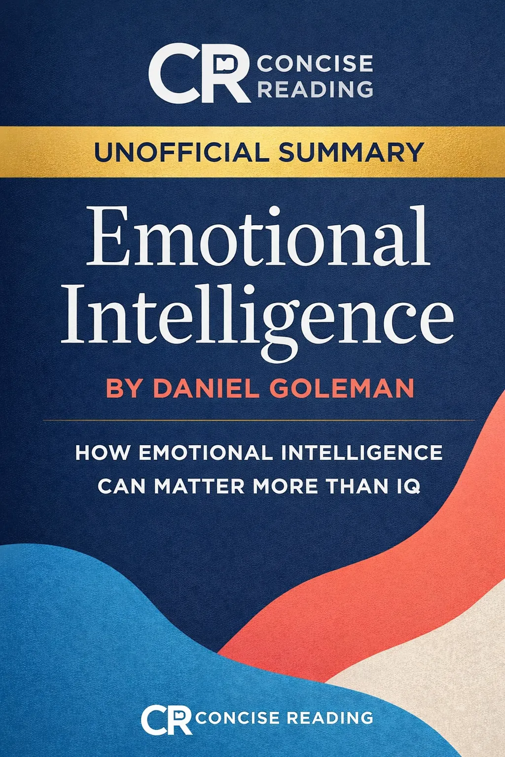 Emotional Intelligence book cover by Daniel Goleman for free PDF summary