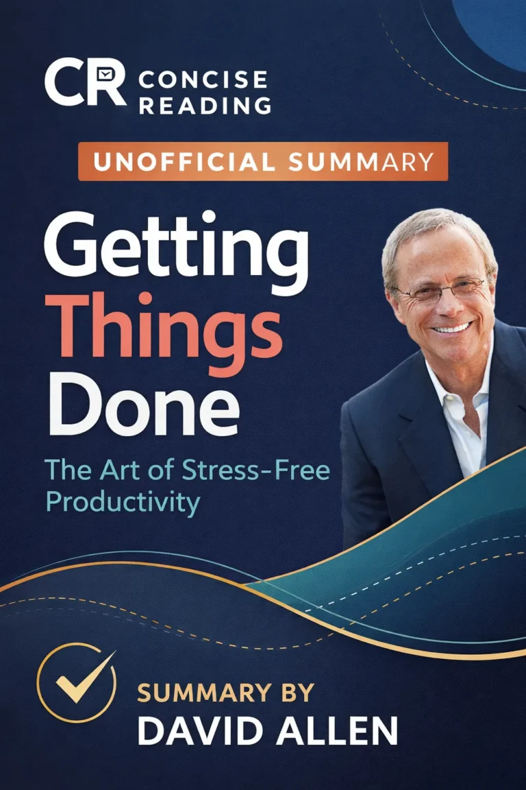Getting Things Done book cover by David Allen productivity summary PDF Concise Reading