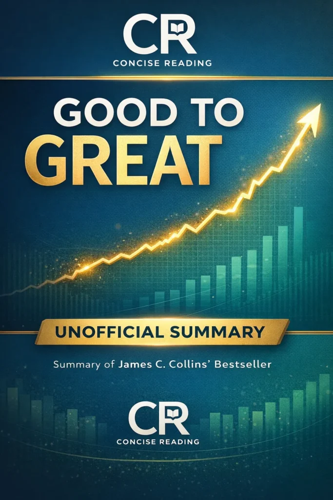 Good to Great book cover by Jim Collins summary PDF free download Concise Reading
