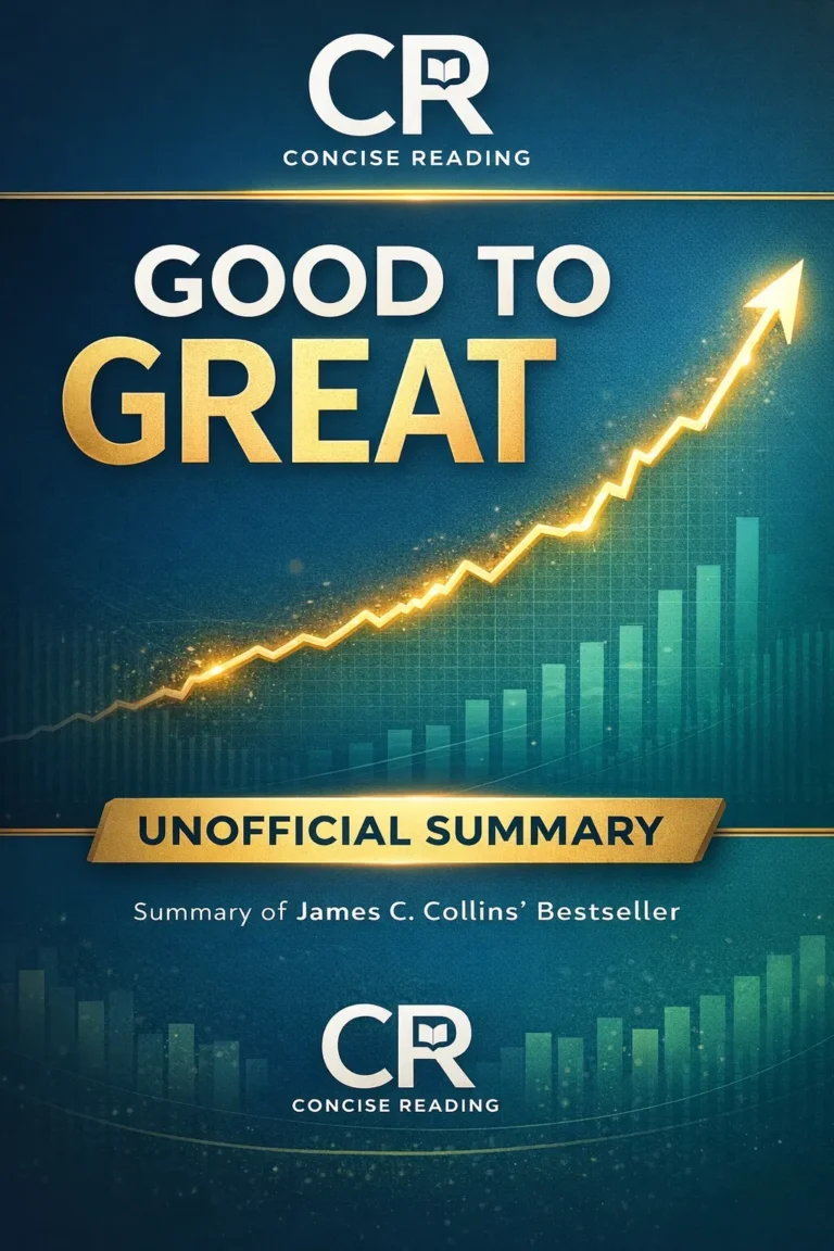 Good to Great book cover by Jim Collins summary PDF free download Concise Reading