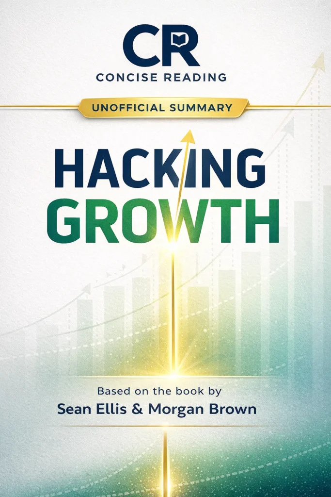 Hacking Growth book cover by Morgan Brown and Sean Ellis – free PDF summary by Concise Reading