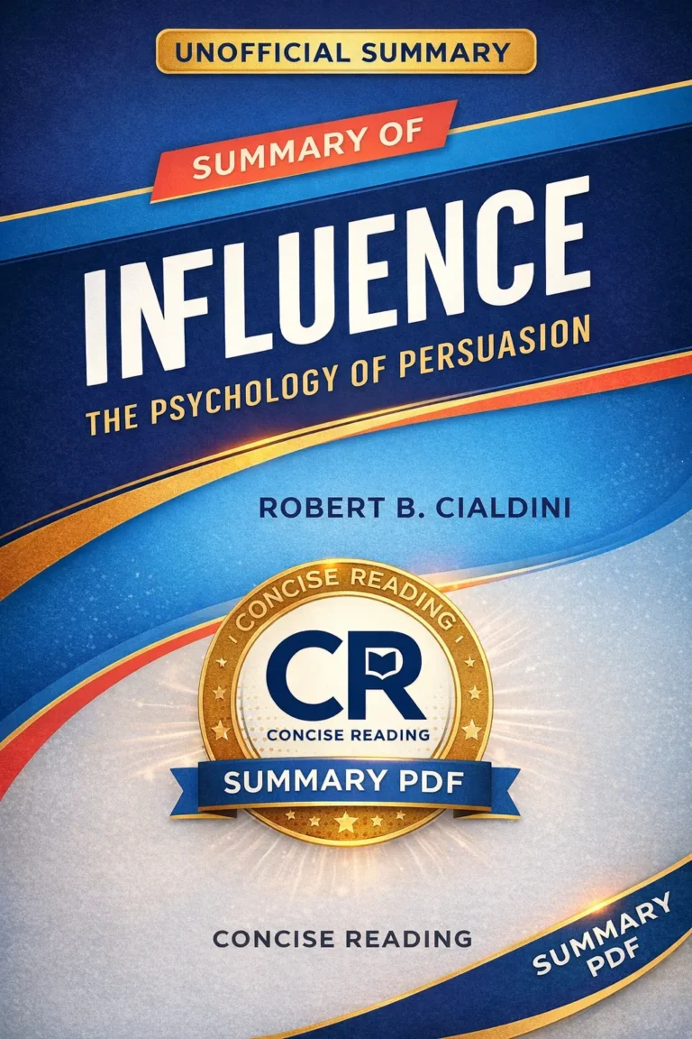 Influence by Robert Cialdini book cover summary PDF Concise Reading
