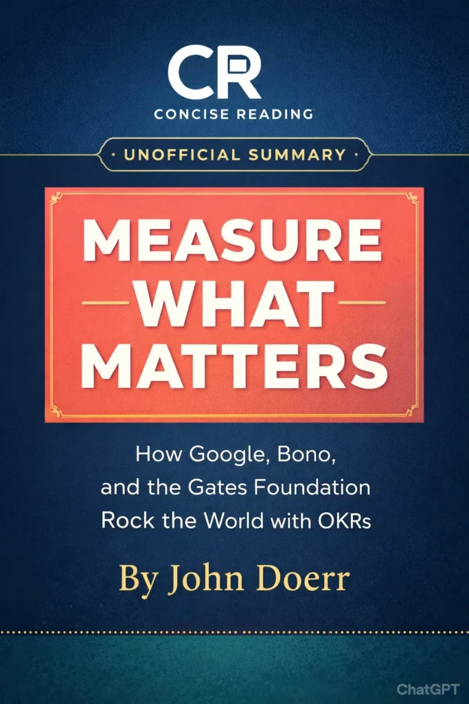 Measure What Matters summary PDF by John Doerr explaining the OKR goal setting framework for business growth
