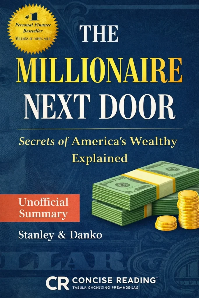 The Millionaire Next Door book cover by Thomas J Stanley and William D Danko summary PDF free download