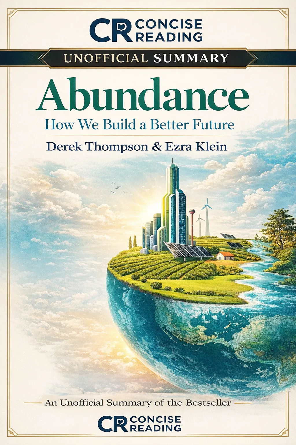 Abundance by Derek Thompson and Ezra Klein summary book cover