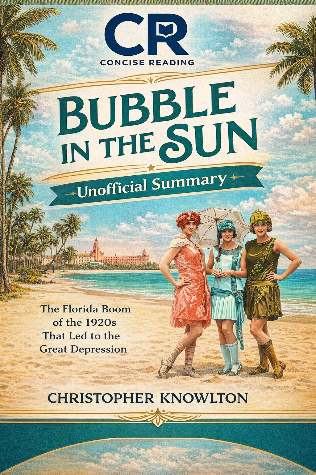Bubble in the Sun by Christopher Knowlton book cover illustrating Florida real estate boom
