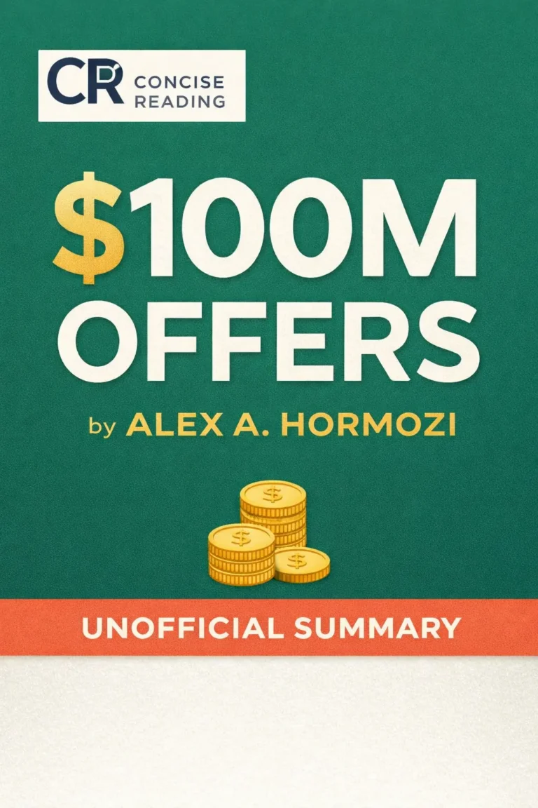$100M Offers book cover by Alex Hormozi — summary available at Concise Reading