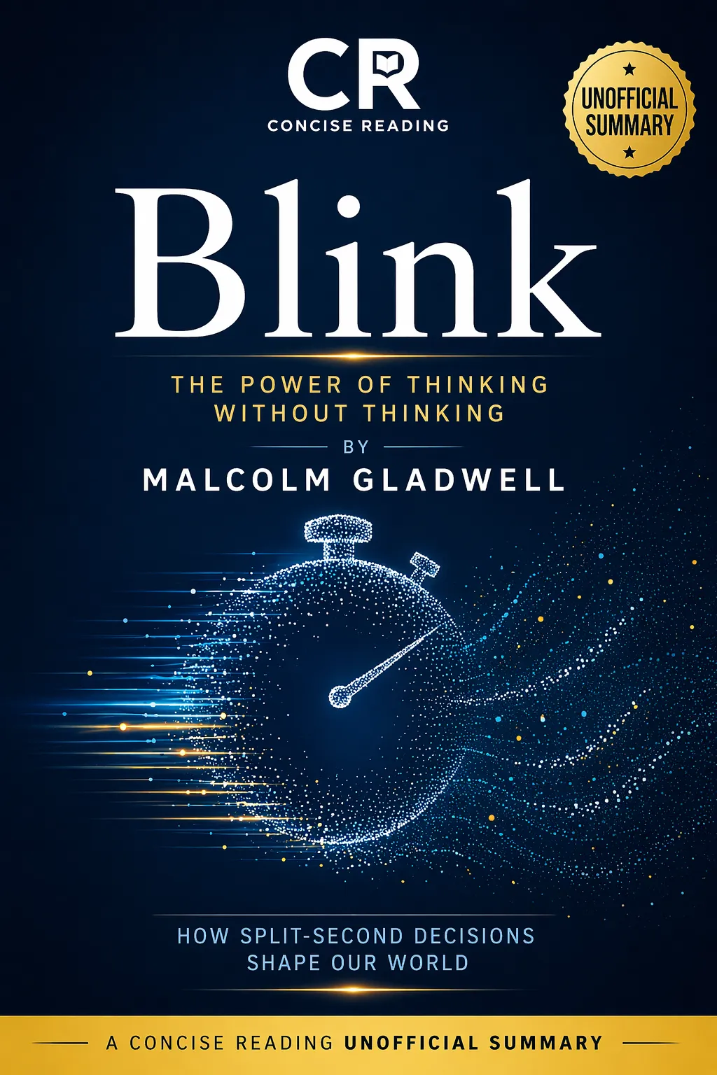 Blink by Malcolm Gladwell book cover — summary and key lessons on Concise Reading