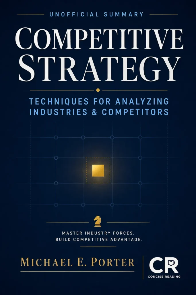 Competitive Strategy book cover by Michael E. Porter — Summary by Concise Reading