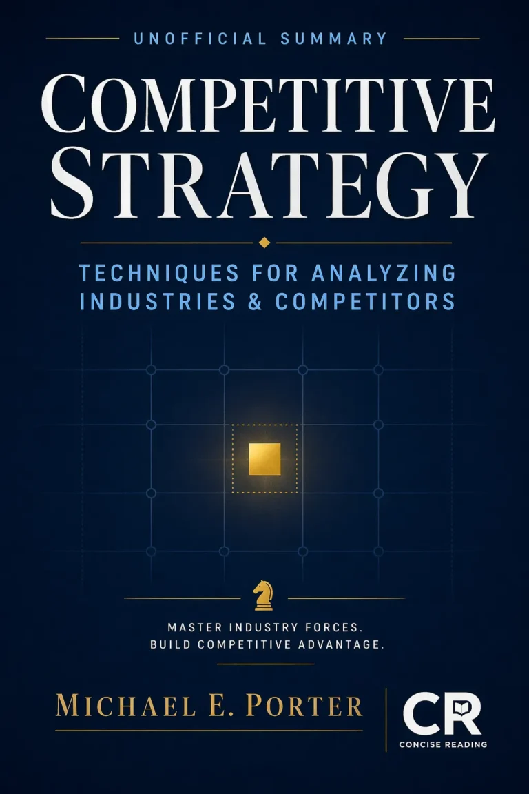Competitive Strategy book cover by Michael E. Porter — Summary by Concise Reading