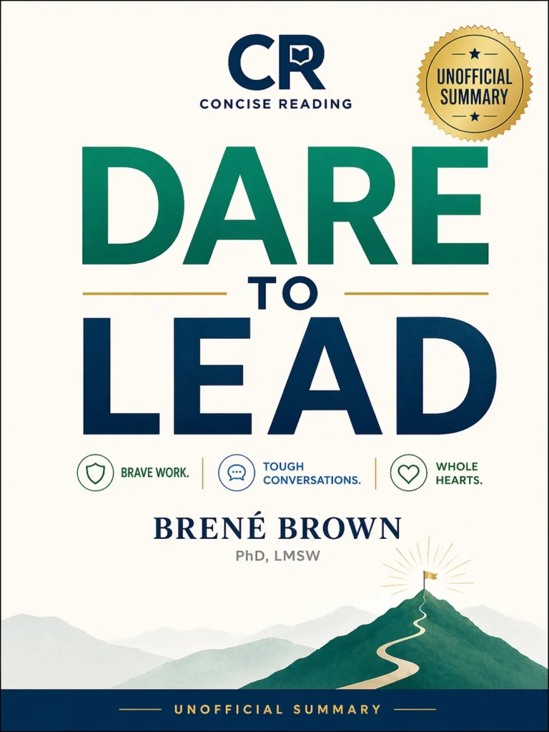 Dare to Lead by Brené Brown book cover — leadership summary by Concise Reading