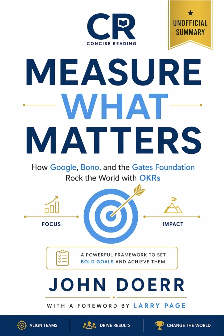 Measure What Matters book cover — John Doerr OKR framework summary