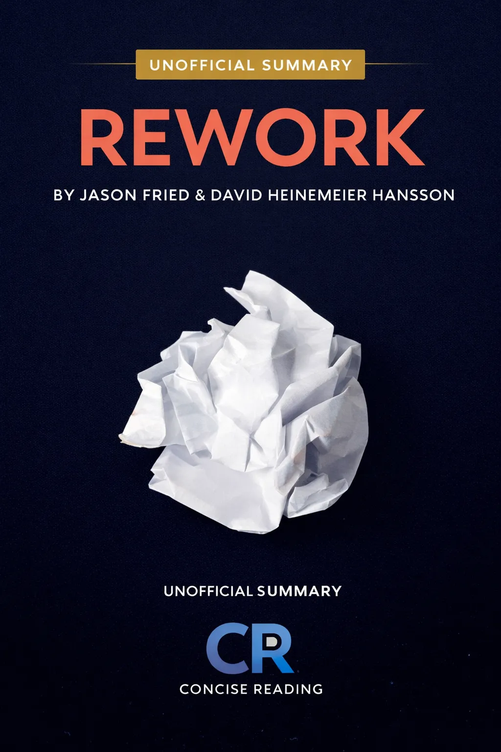 Rework book cover by Jason Fried and David Heinemeier Hansson