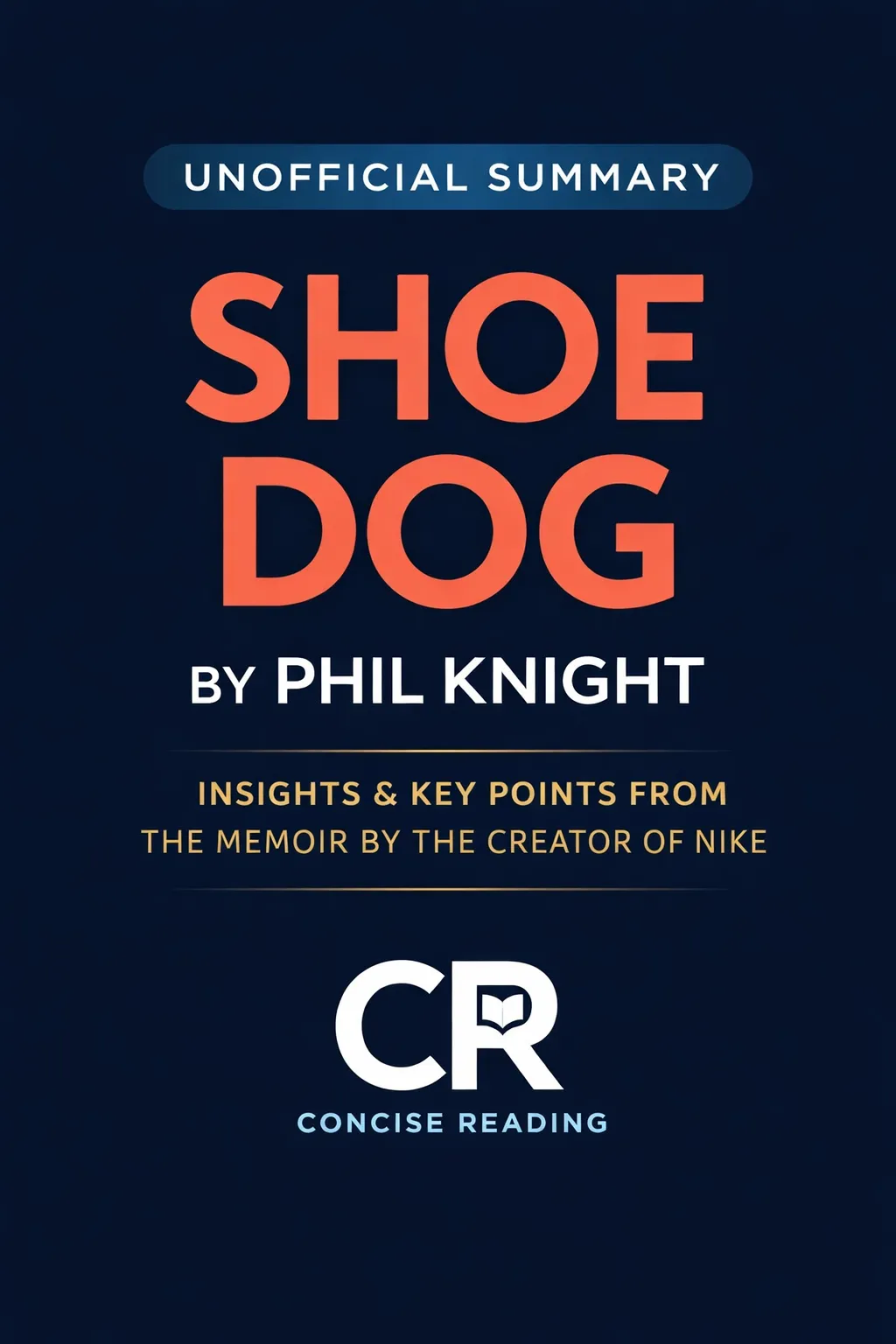 Shoe Dog book cover — memoir by Phil Knight, Nike founder