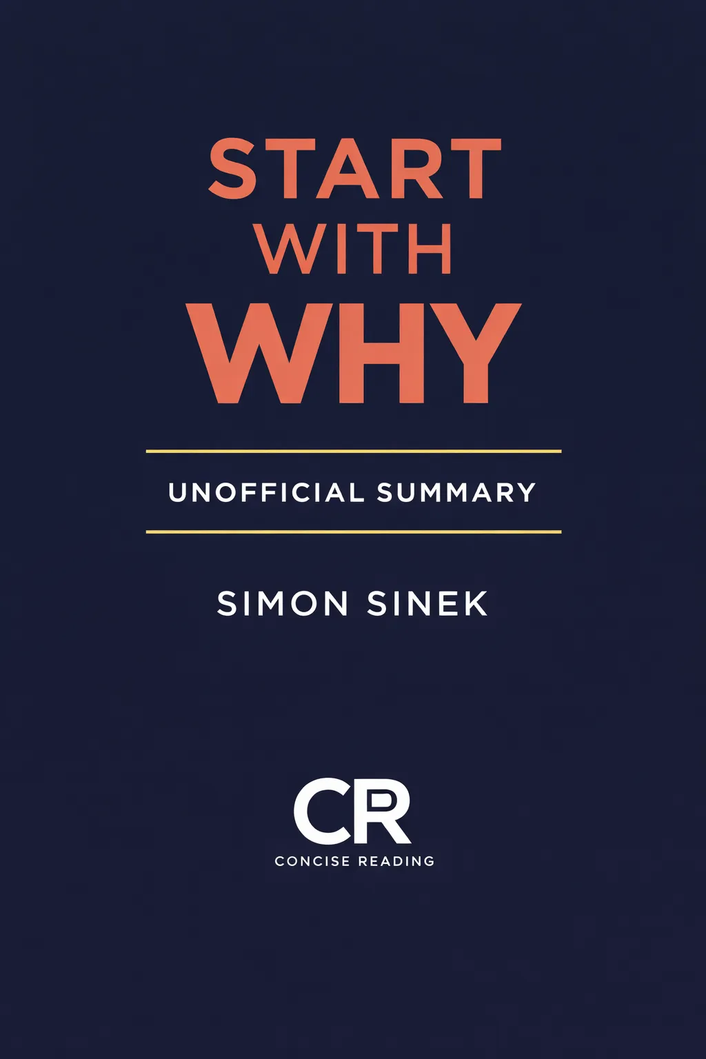 Start with Why by Simon Sinek — book cover