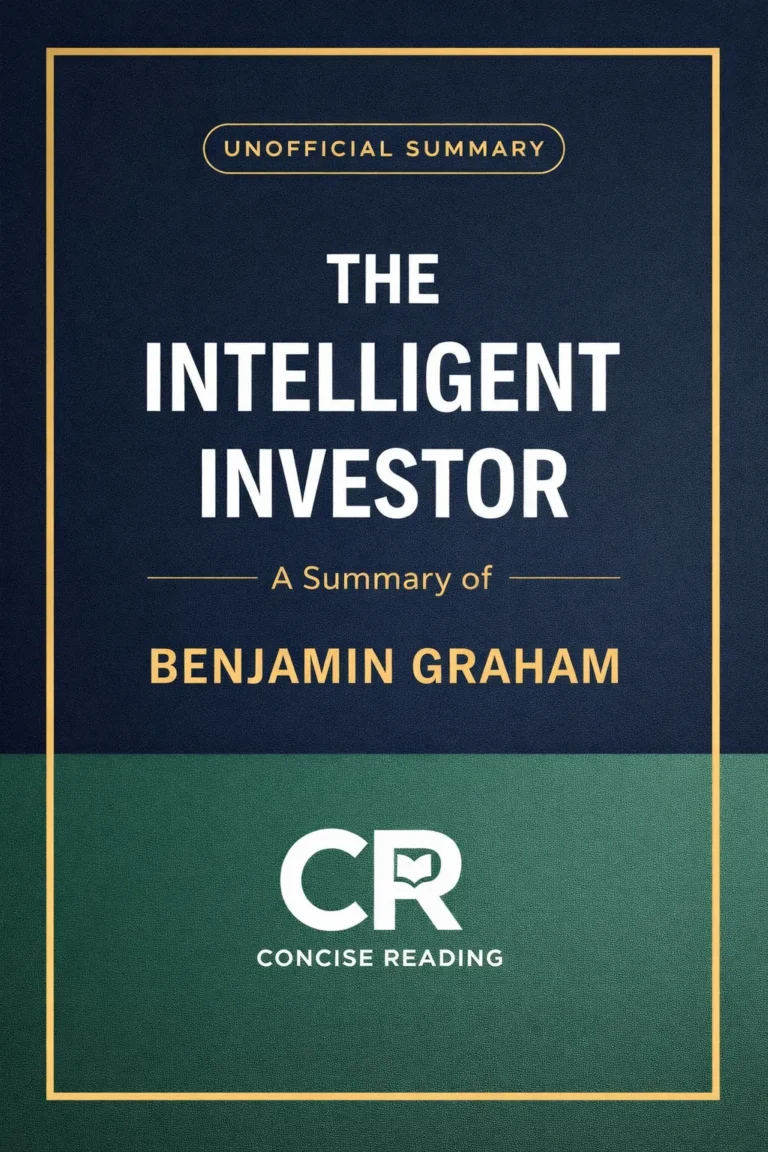 The Intelligent Investor by Benjamin Graham — book cover summary by Concise Reading