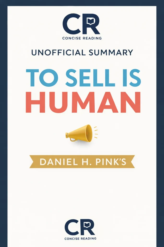 To Sell Is Human by Daniel H. Pink — book cover, summary available at Concise Reading