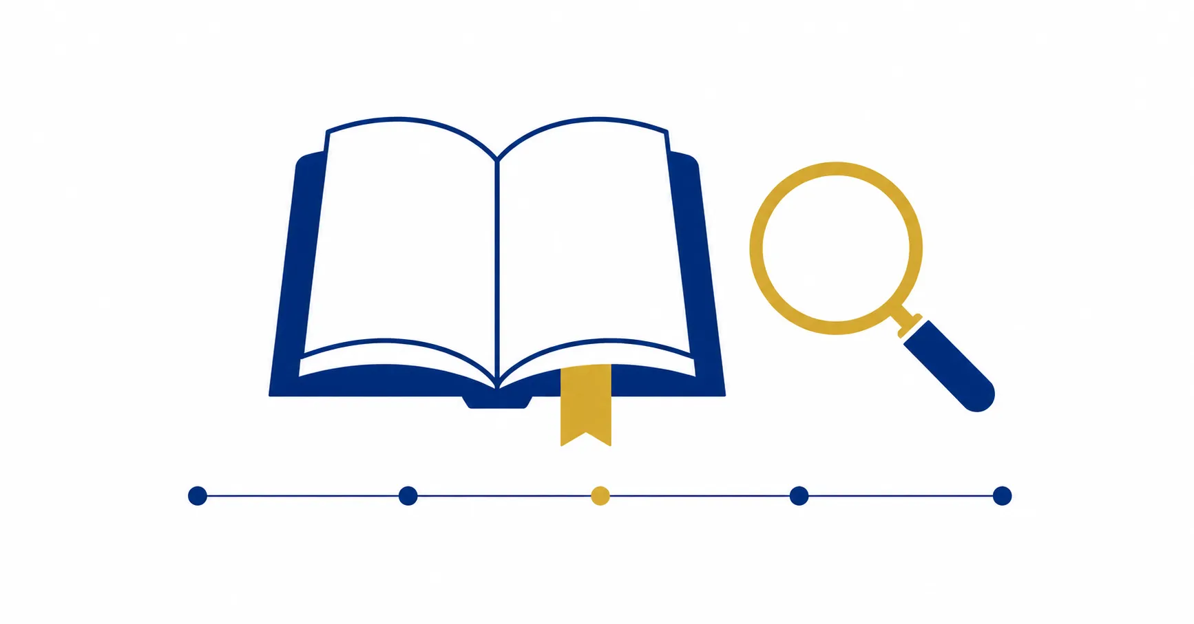 Open book with bookmark and magnifying glass representing the story and mission behind Concise Reading