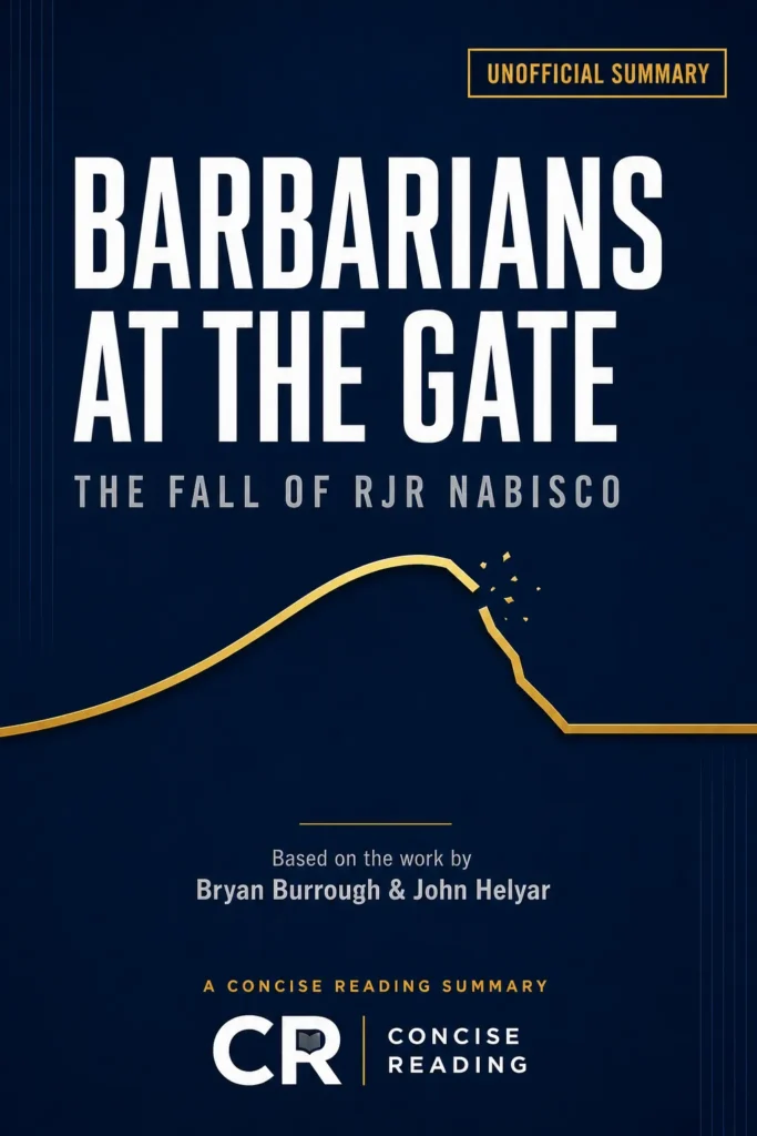 Barbarians at the Gate book cover by Bryan Burrough and John Helyar