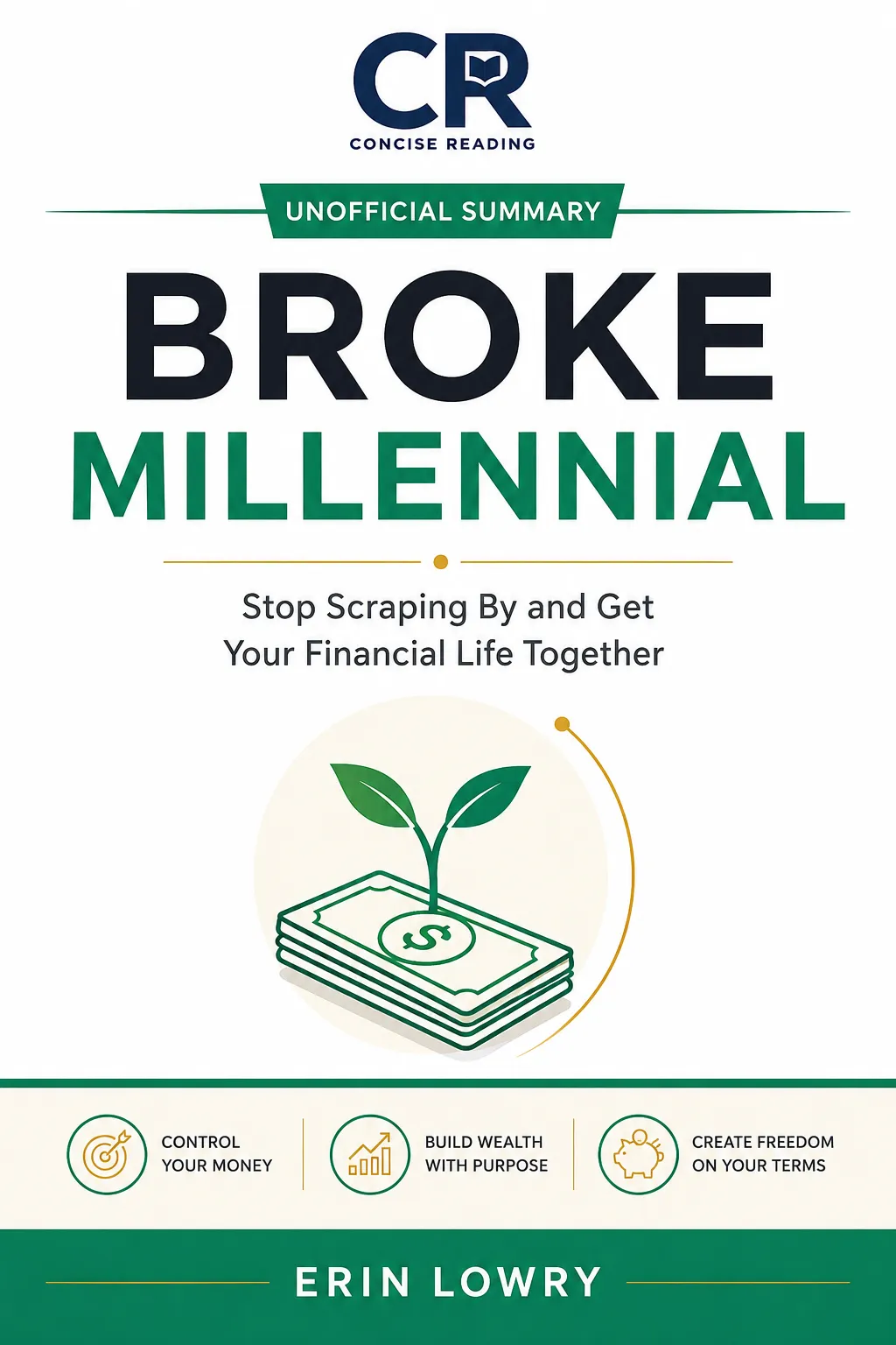 Broke Millennial by Erin Lowry book cover — free and premium summary on Concise Reading