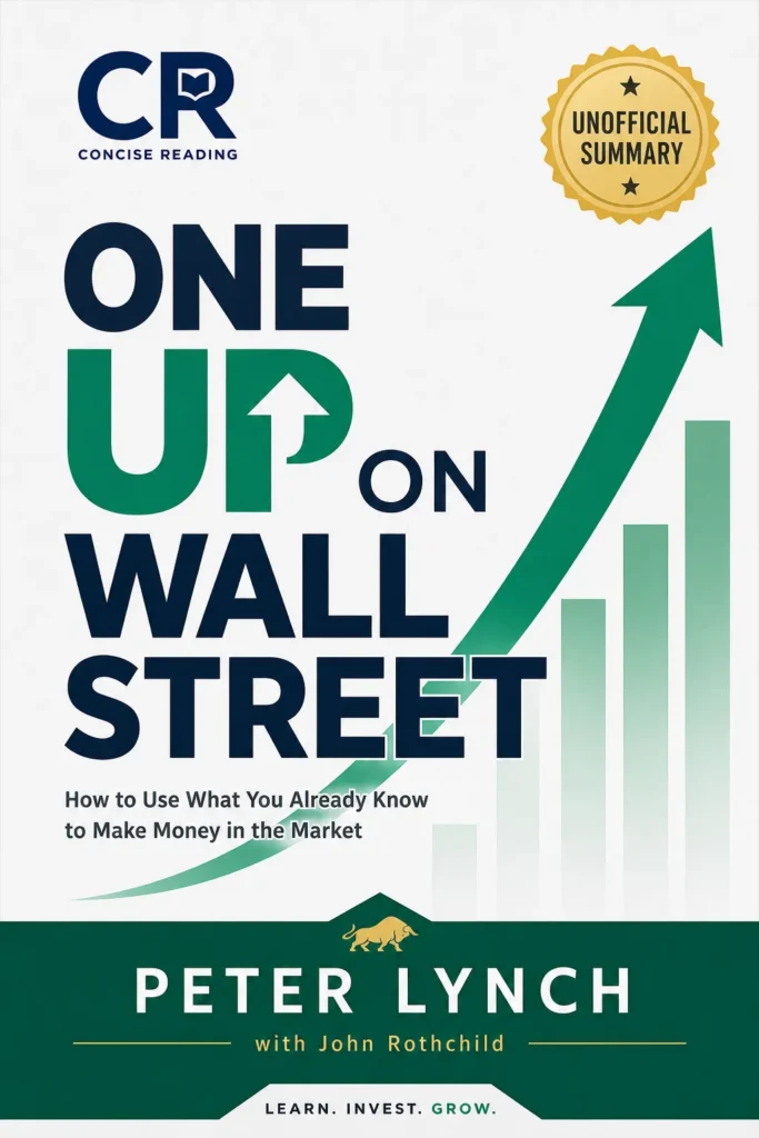 One Up on Wall Street by Peter Lynch book cover — summary available at Concise Reading
