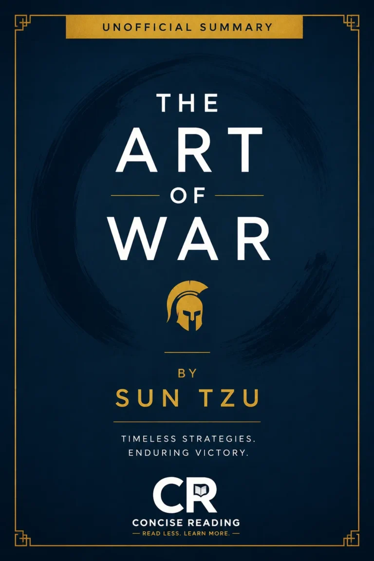 The Art of War by Sun Tzu book cover — free and premium summary at Concise Reading