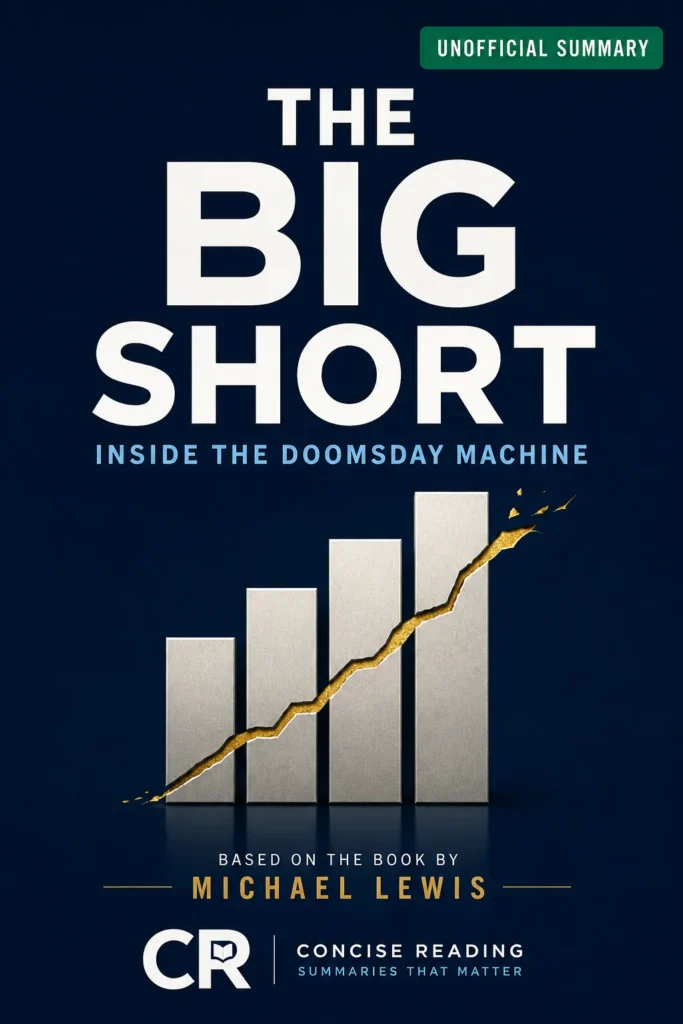 The Big Short by Michael Lewis book cover — summary available at Concise Reading