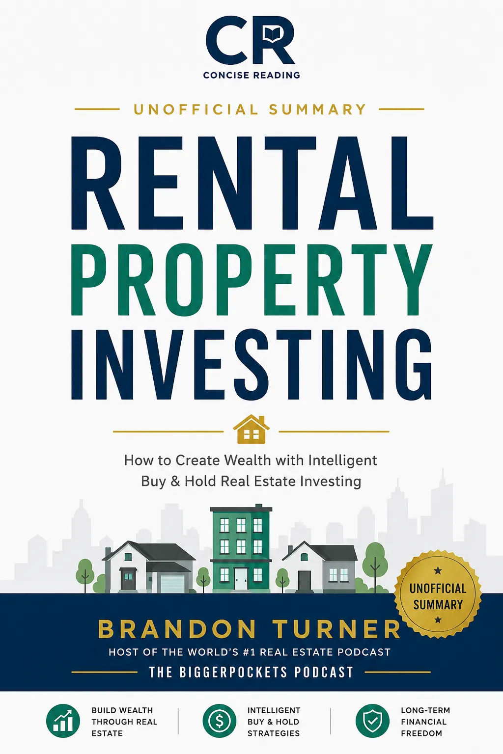 The Book on Rental Property Investing by Brandon Turner — book cover, summary by Concise Reading