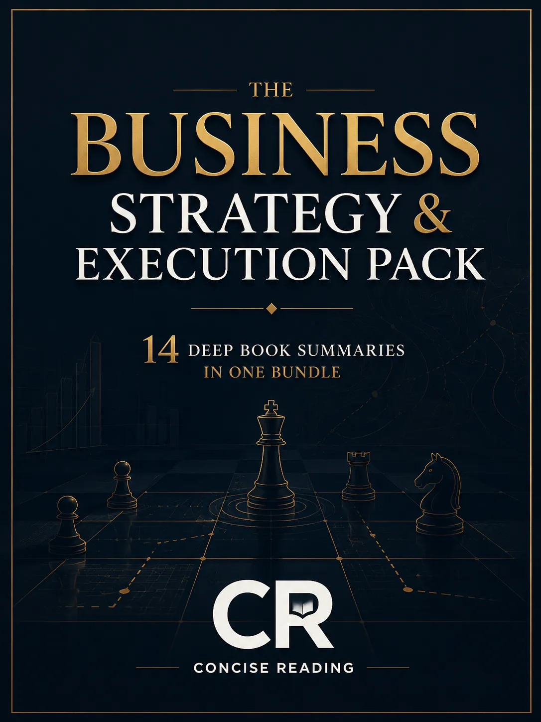 Business Strategy and Execution Pack cover — 14 premium book summaries by Concise Reading
