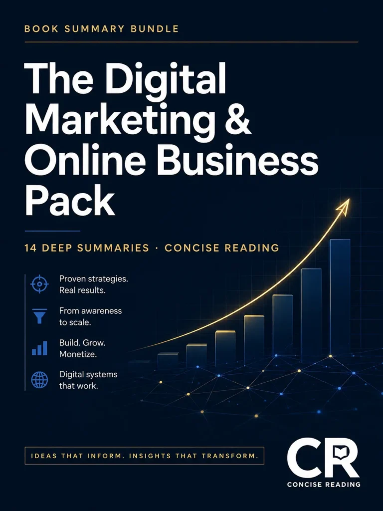 Digital Marketing & Online Business Pack — 14 premium book summaries by Concise Reading covering DotCom Secrets, $100M Offers, Expert Secrets, and more