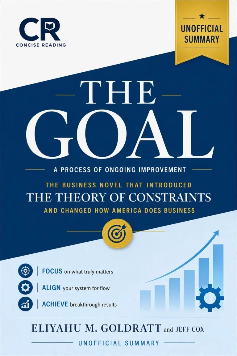 The Goal by Eliyahu Goldratt and Jeff Cox book cover — Theory of Constraints summary