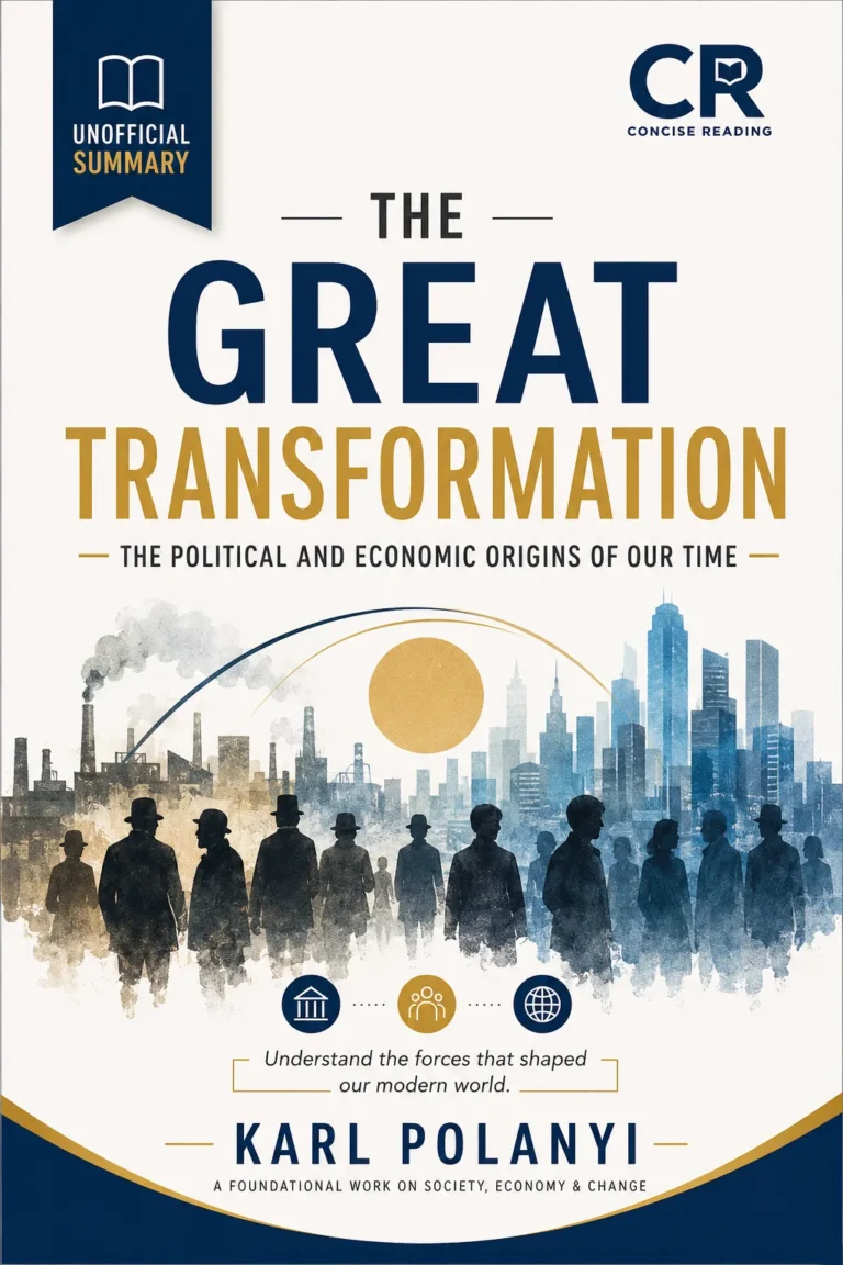 The Great Transformation by Karl Polanyi book cover — free and premium summary on Concise Reading
