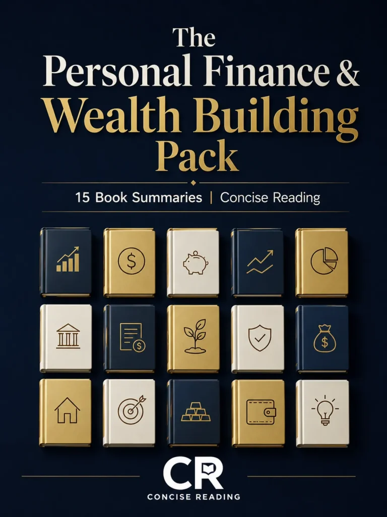 Personal finance book summaries bundle — 15 premium book summaries covering wealth building, money management, and financial independence by Concise Reading