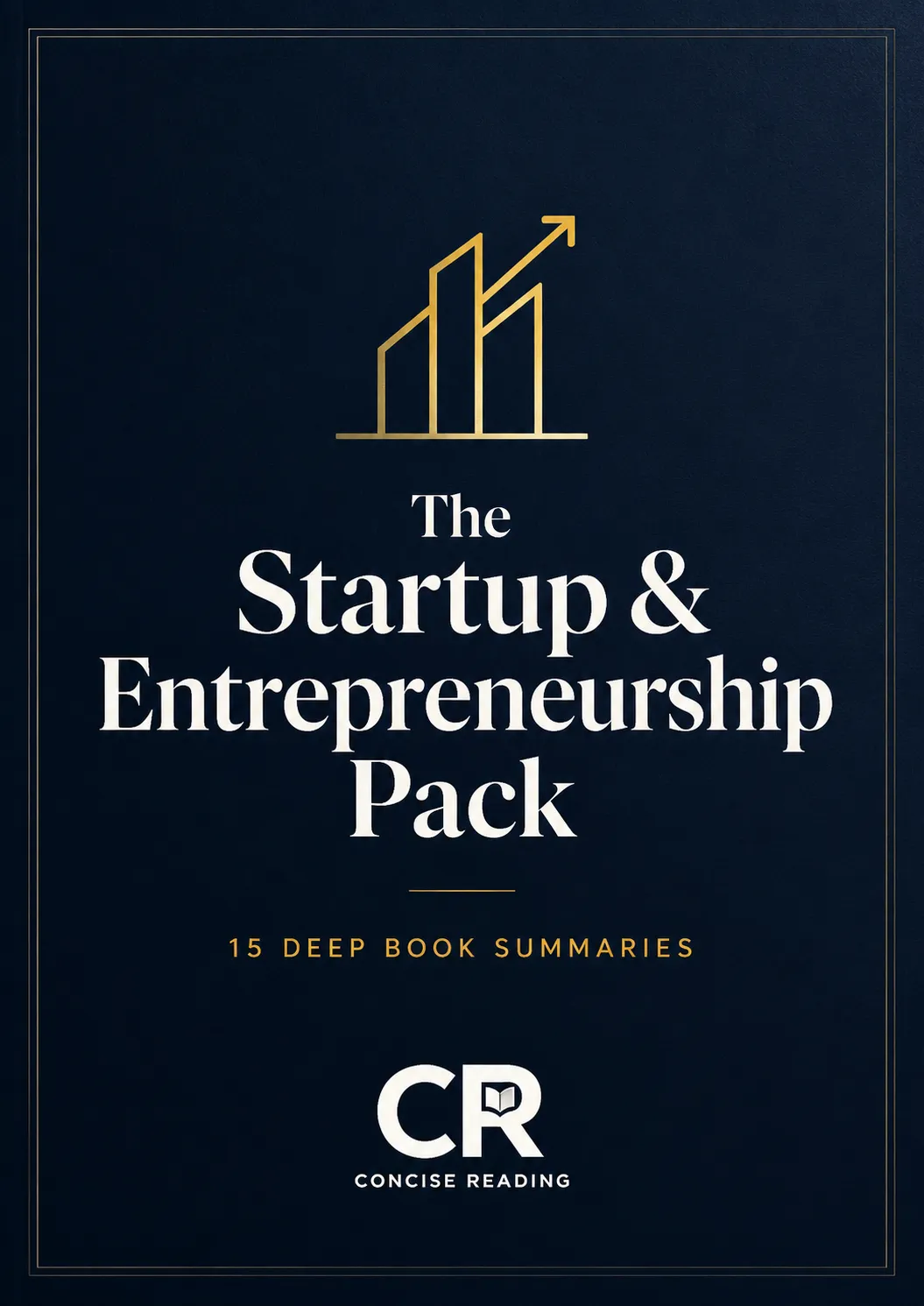 Startup & Entrepreneurship Pack — 15 premium book summaries bundle cover by Concise Reading