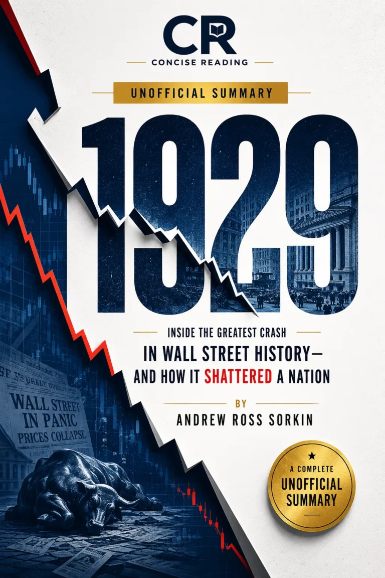 1929 book cover by Andrew Ross Sorkin — summary available at Concise Reading