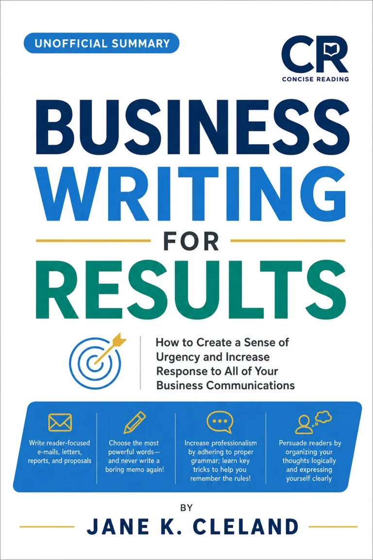Business Writing for Results book cover by Jane K. Cleland