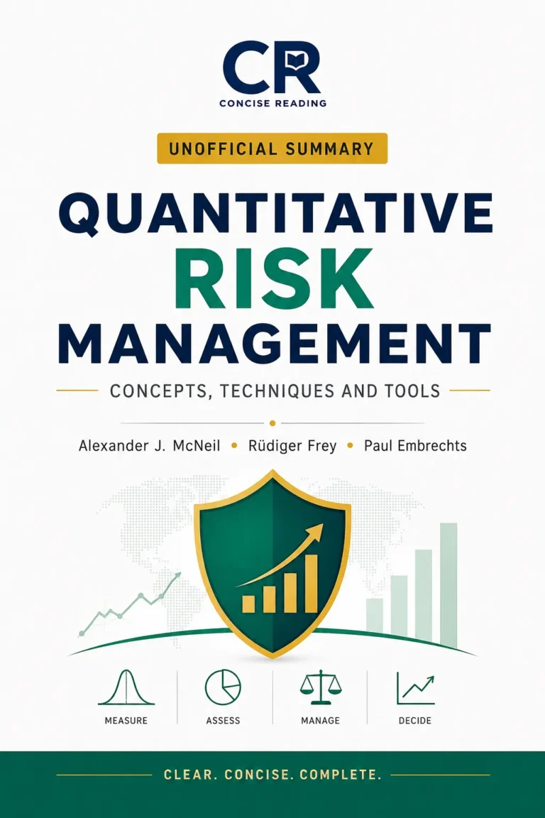 Quantitative Risk Management book cover — McNeil Frey Embrechts summary at Concise Reading