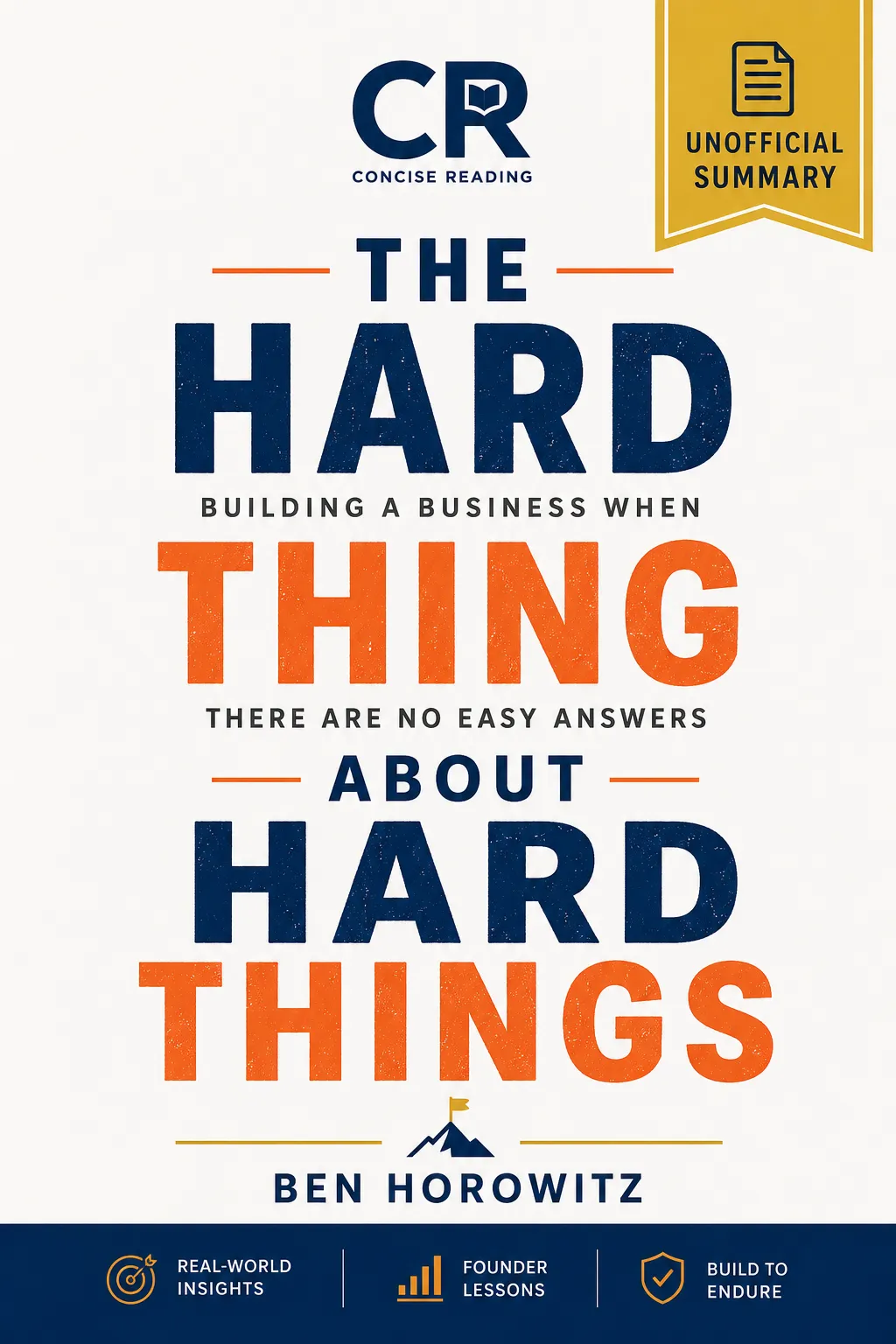 The Hard Thing About Hard Things book cover — Ben Horowitz